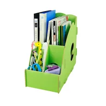 Зеленый Георгий экологически чистый выдалбливают 4 Балки DIY деревянный стол органайзер офис Cubbyhole общежития коробка для хранения журнал держатель