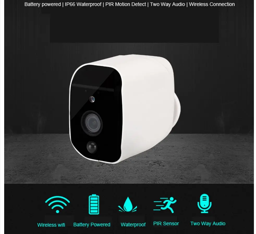 

1080P HD ultra low power supply wireless IP cameras no need power wire free IP cctv cameras two-way audio cam P2P IR CAM