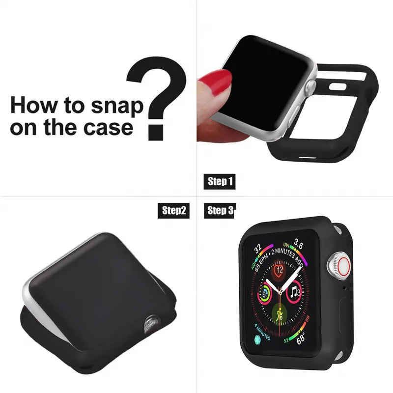 Красочный мягкий чехол протектор для Apple Watch Series 4 ультратонкий защитный чехол против царапин для iWatch 40 мм 44 мм бампер