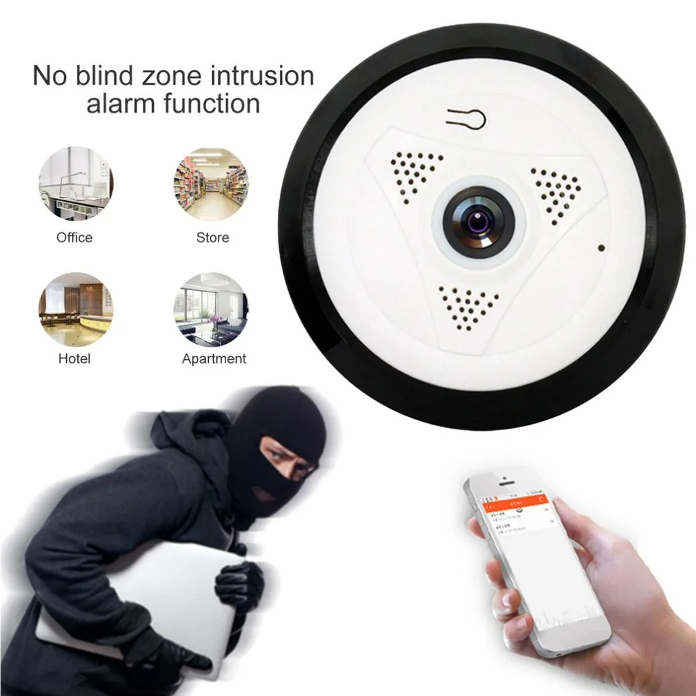 

Wireless VR Camera HD Smart 360 Degree Panoramic CCTV Security Camera Night vision Two Way Audio Remote Monitoring Home Security