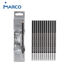 Marco для изобразительного искусства Art 12 шт./кор. художник уголь Sketching карандаш деревянный нетоксичные карандаш для рисования