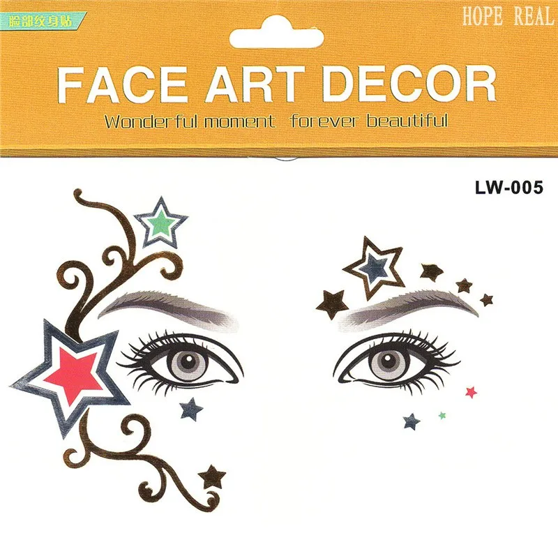 2pcs lot halloween henna tattoo star eye sticker face sticker 2pcs lot halloween henna tattoo star eye sticker face sticker