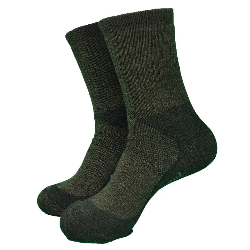 Army Green Color Whole Terry Thick 60 Merino Wool Heavy Outdoor Hike