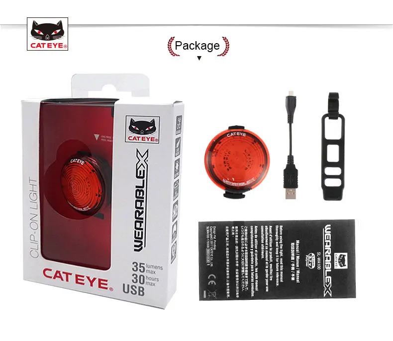 Excellent Bicycle USB Rechargeable Waterproof Taillight Warn Flash Safety Light CATEYE Cycling Lights Bike Rear Light Lamp Multi-function 6