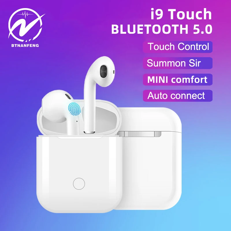 

i9STouch Bluetooth Earbuds Earphone Stereo wireless Earbud Headset With Charging Box Mic For Iphone Xiaomi Low power consumption
