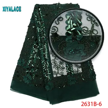 

African Fabric Lace 2019 3d African Lace Fabric With Beads Embroidery Bridal Lace Fabric For French Nigerian Lace Dress 2631b