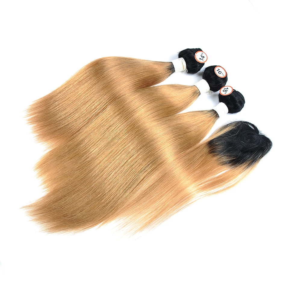 T1B 27 Honey Blonde Ombre 3 Brazilian Straight Hair Bundles With Closure Human Hair Weave With Closure Shiningstar Non Remy Hair T1B 27 Honey Blonde Ombre 3 Brazilian Straight Hair Bundles With Closure Human Hair Weave With Closure Shiningstar Non Remy Hair