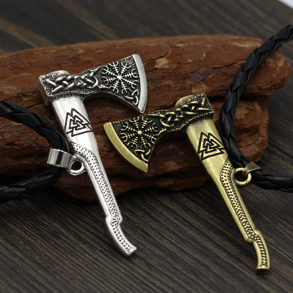 Мужчины Викинг один мА мужчины скандинавский троица валкнут Vegvisir компас амулет