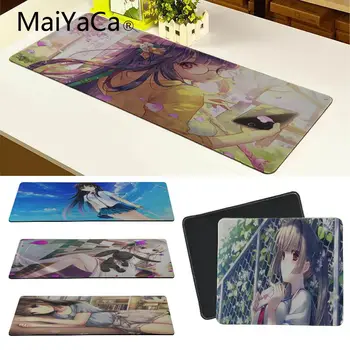 

MaiYaCa Hot Sales Cute Girls Anime mouse pad gamer play mats Locking Edge Mousepad Mat Keyboard Mat Table Pad
