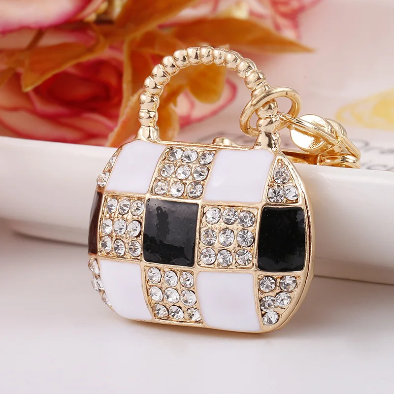 Metal Crystal Big Key Chain Bag Ornaments Creative Fashion Girl Women