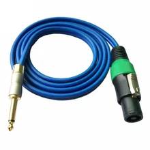 NL4FC Speakon Speaker Cable MONO 6.35mm 1/4\" TS Jack to 4 Pole Professional Stage Amplifier Audio Wire OFC 1M 3M