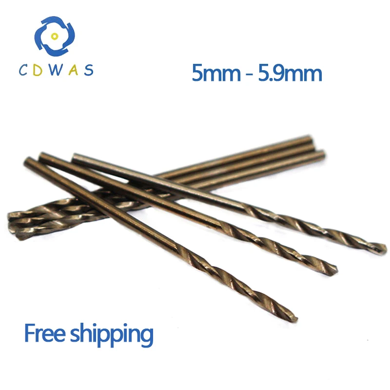 

5 5.1 5.2 5.3 5.4 5.5 5.6 5.7 5.8 5.9 mm HSS-CO M35 cobalt steel straight shank twist drill for stainless steel free shipping