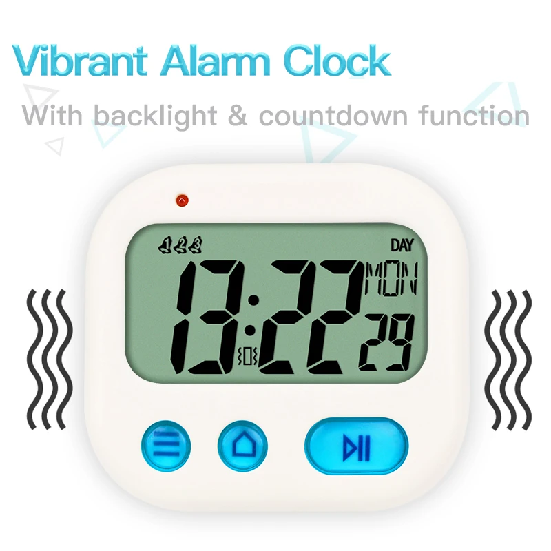 

Kitchen Timer Countdown Travel Snooze multi-functional mini Clock Vibration kids loud Alarm Clock Digital Full Vision LCD