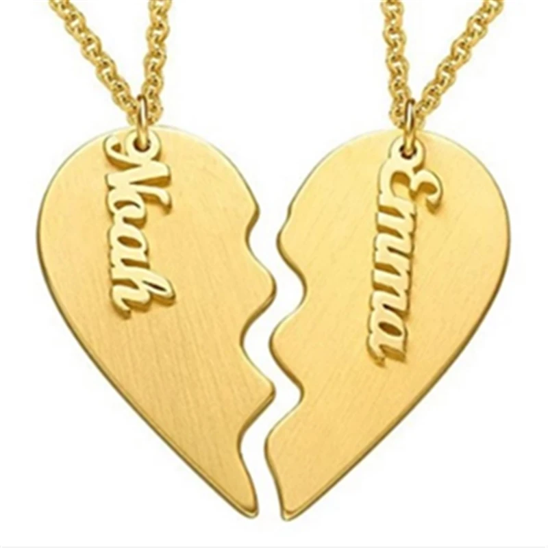 

Commemorative Men Necklace for Femme Stainless Steel Heart Necklace Customizable Name Style Jewelry Breakup Gift for Couples BFF