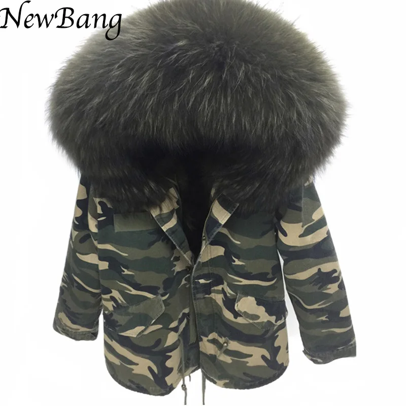 Buy 2016 Camo Parka Camouflage Coat With Large Raccoon