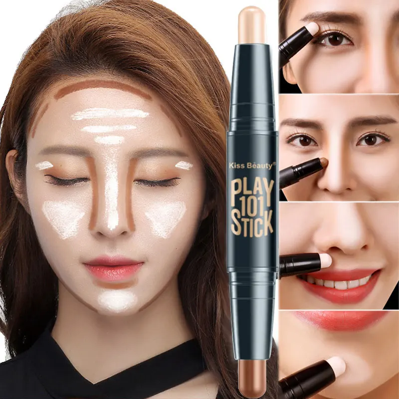 

Lady Facial Highlighter Foundation Base Contour Pen Stick Beauty Make Up Bronzer Base Concealer Pencil Maquiagem