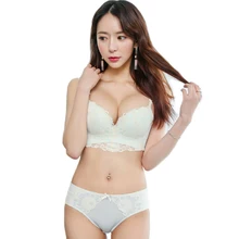 MINGMO модные японские толстые чашки наборы бюстгальтер+ трусы сексуальный пуш-ап вышивка кружева ABC чашки девушки нижнее белье бюстгальтер набор