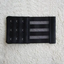 Stainless Steel Silk Ribbon 3 Rows 3 Hooks Bra Extender Elastic Fish Microfiber Style Bra Lengthened Buckle Adjustable Buckles