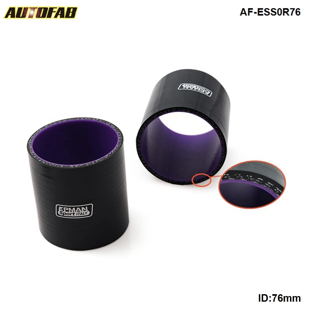 

Straight Silicone Hose 3" 76mm Intercooler Coupler Tube Pipe Black For Honda Accord 03-07 AF-ESS0R76