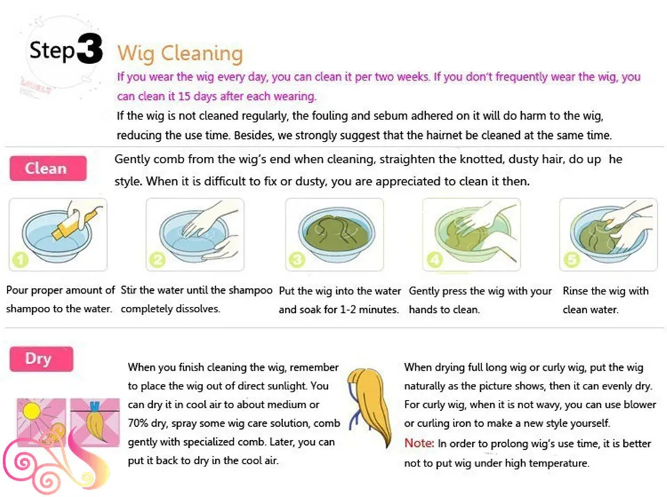 how to wash wig 3step