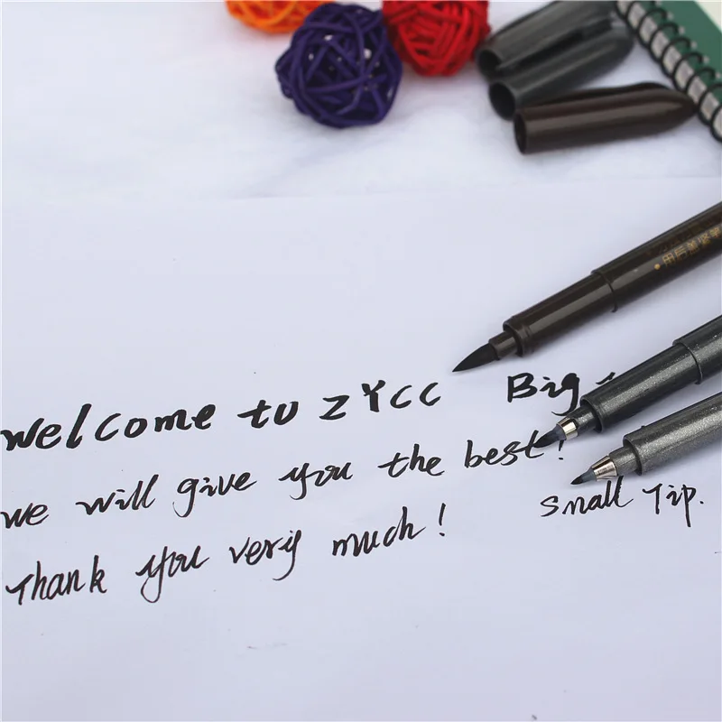 3 Types Calligraphy Brush Pen to Choose Soft Brush Felt Tips Pens Signature Manga Drawing Sketch Liner Finelier School Supplies 5