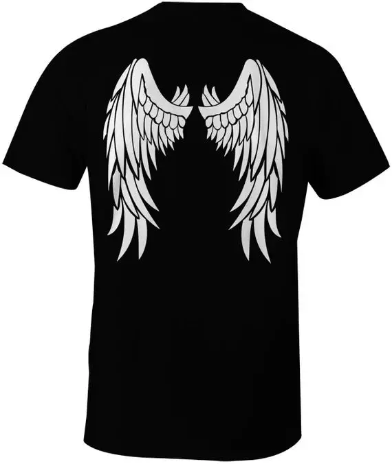 

2018 Punk Style The Angel Wings On Your Back Printed Unisex Cotton T shirts Summer Short Sleeved O Neck T shirt Women Hipster