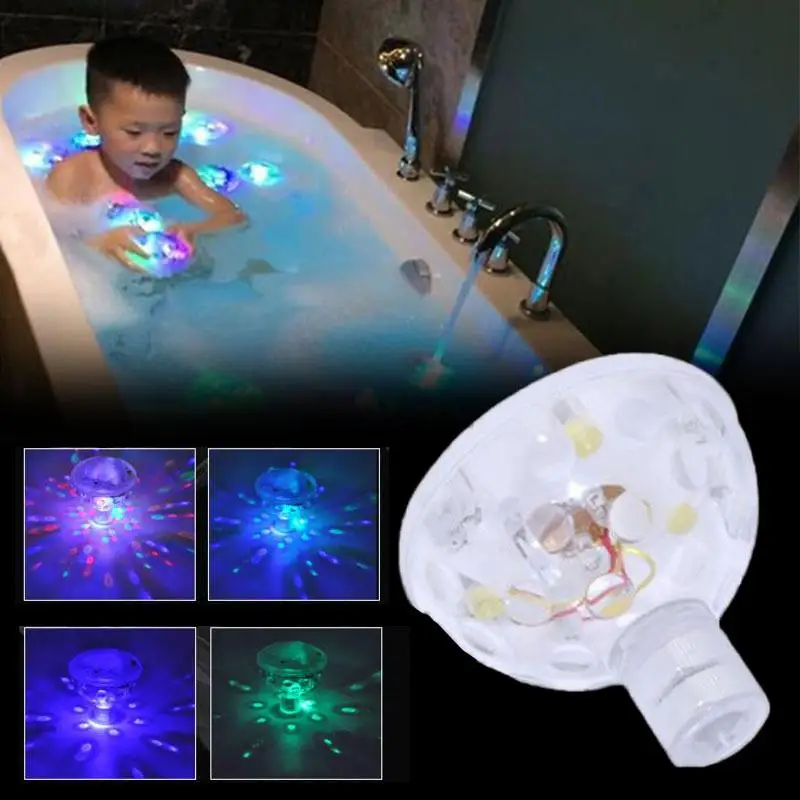 1pc LED Underwater Light Luminous Lamp Funny Gadgets Bath Toys Babies