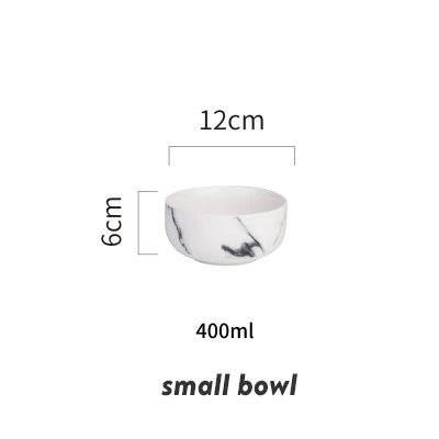 Европейская мраморная посуда керамическая посуда тарелка для лица тарелка лук режущая доска - Цвет: bowl small