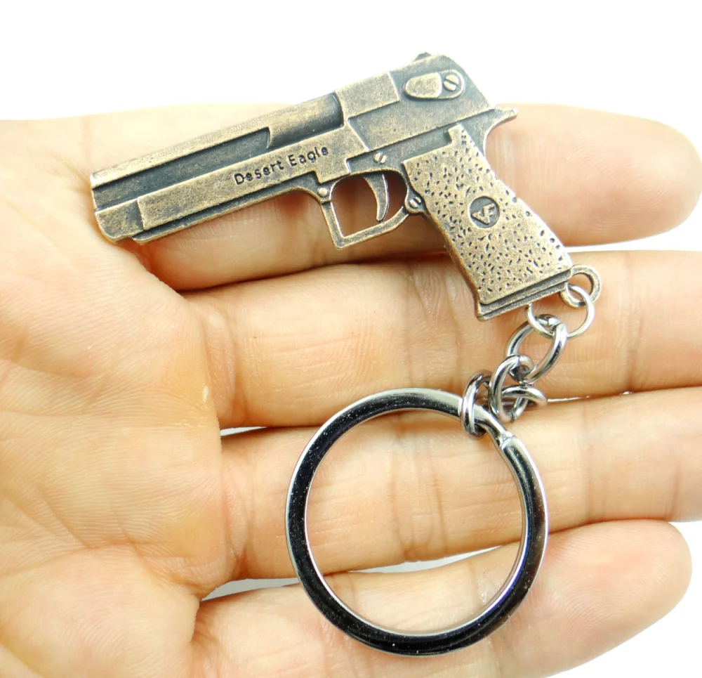 5PCS Fashion Creative Key Chain Ring Keyring alloy Keychain pistol