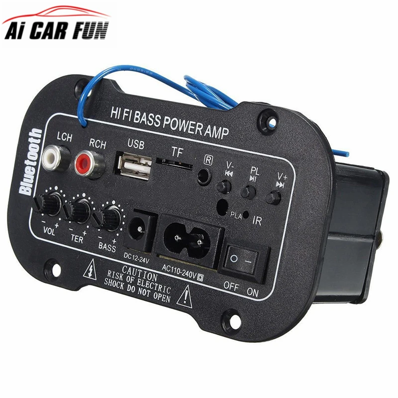 5-Inch Multi-Functional Card Digital Bluetooth Home Car Amplifier Car Bluetooth HiFi Bass Power AMP