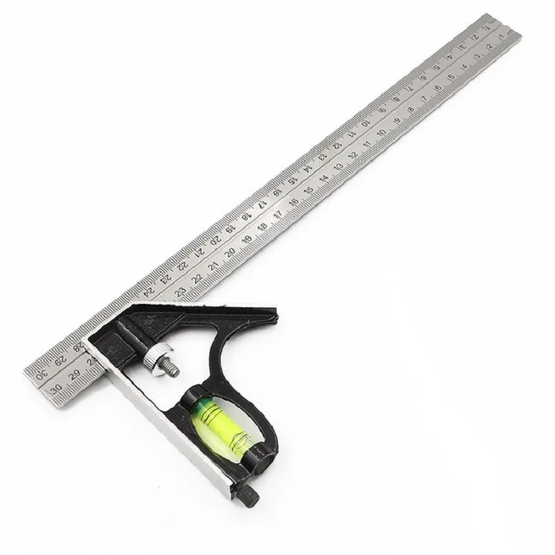 

New 300mm(12") Adjustable Engineers Combination Try Square Set Right Angle Ruler P10