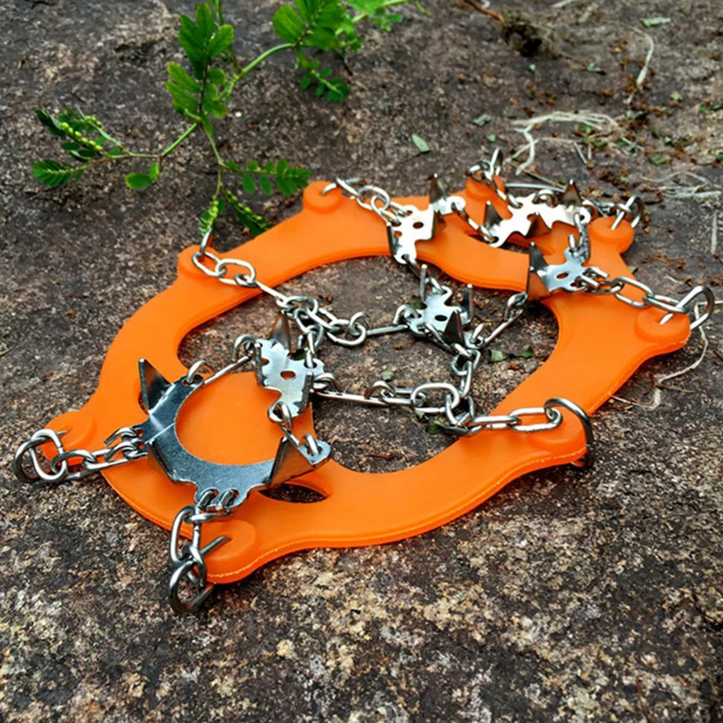 Quality Outdoor Climbing Antiskid Crampons Winter Walk 18 Teeth Ice Fishing Snowshoes Manganese Steel Slip Shoe Covers (9)