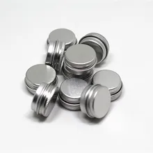 10 шт., 5 г многоразовые контейнеры, алюминиевая пустая Косметическая Серебряная коробка, винтовая банка, портативная жестяная упаковочная коробка для путешествий, макияж, крем, бальзам для губ