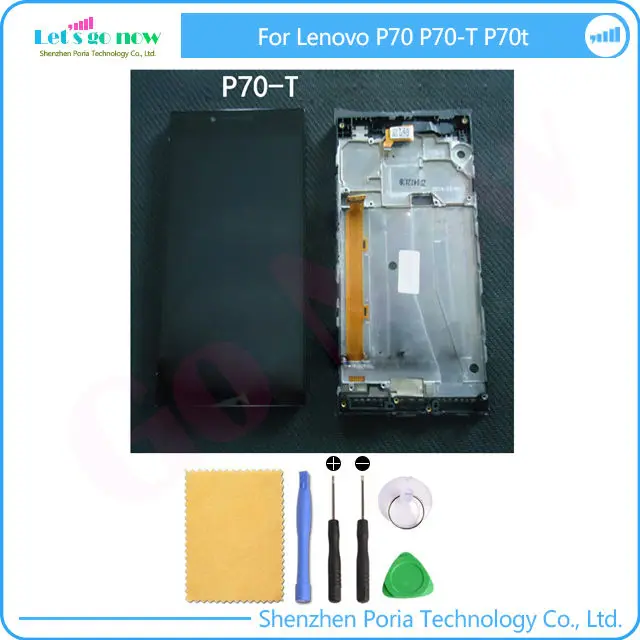 

For Lenovo P70 LCD Display+Touch Screen Panel Digitizer For P70 P70-T With Frame+Track Number+Tools