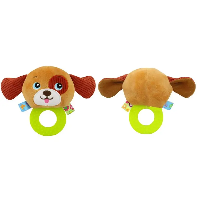Для новорожденных милый Playmate плюшевые игрушки куклы дети мультфильм Животные ручные колокол Детская Игрушка прорезыватель детские игрушки для прорезывания зубов - Цвет: C