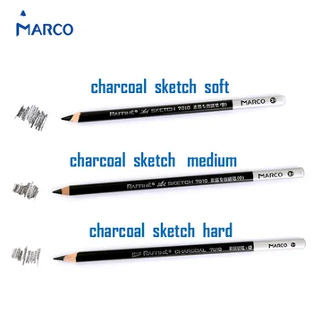 

2pcs Black Charcoal Sketching Pencils Round Flexible Soft Cartoon Pencil Natural Wooden Carpenter Pencil Sketch Painting Drawing