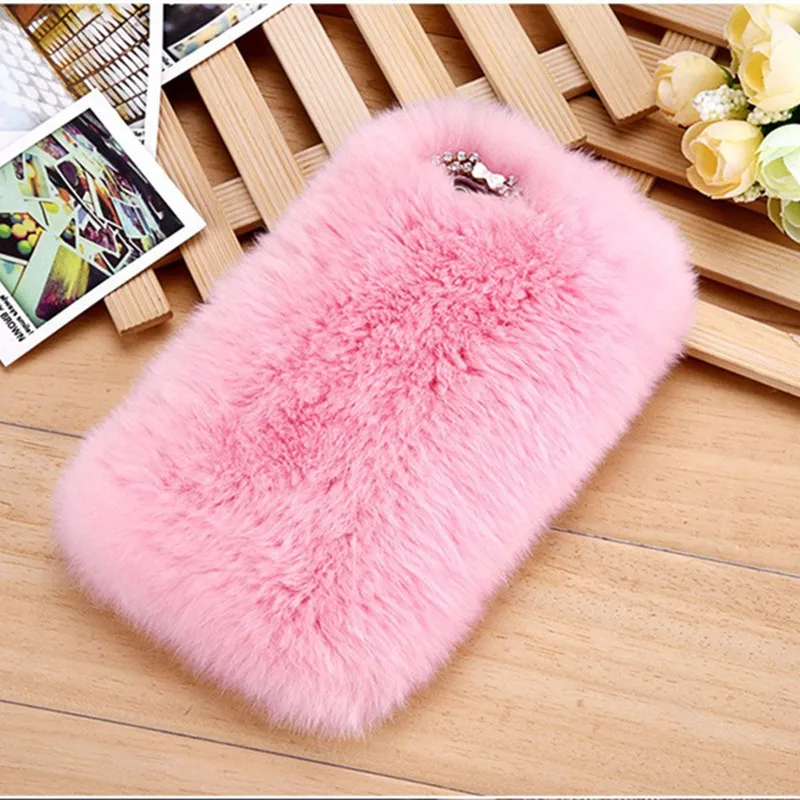 

Rabbit Bunny Case For Xiaomi Redmi Note 6 pro 7 5 plus note 4 4x 6a s2 4a redmi k20 pro High Quality Artificial Hair Back Covers