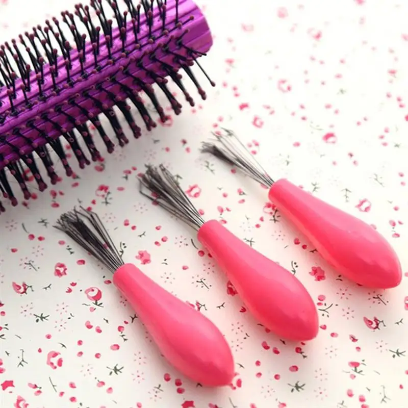 Comb Hair Brush Cleaning Cleaner Remover Handle Tool Random Colorbrush