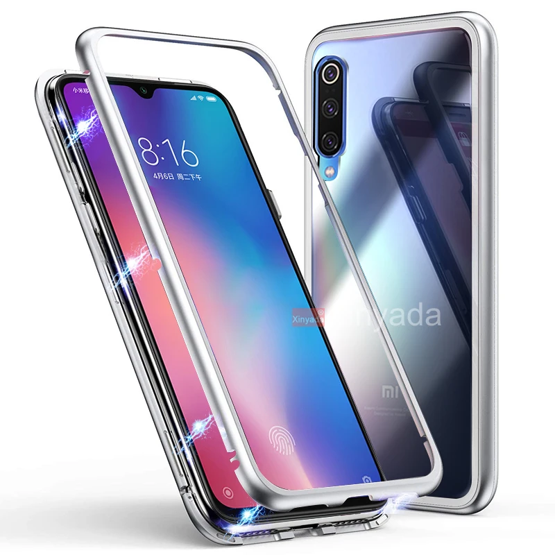 Металлический магнитный чехол для Xiaomi mi 9 SE mi 9 mi 8 mi 8 Lite, магнитный бампер