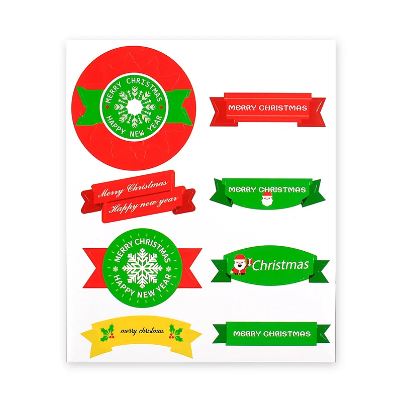 3 шт круглые цветные крафт-печатные наклейки рождественские бумажные уплотнительные наклейки DIY подарочные декоративные этикетки наклейки s для дня рождения