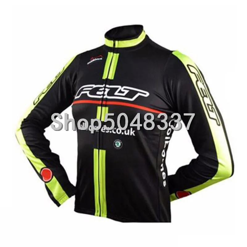 felt New Spring/Autumn Jersey Clothing Men's Long Sleeve Cycling Jersey Shirts Maillots Ciclismo MTB Mountain Bike Tops - Цвет: 1