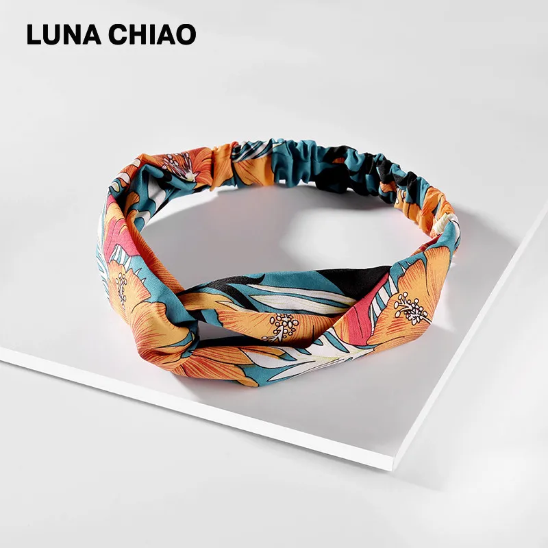 Женские аксессуары для волос LUNA CHIAO тканевые повязки на голову с цветочным