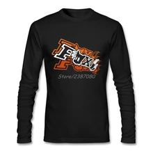 Двуххвостая футболка с лисой, мужская одежда с длинным рукавом, хипстер Рашгард, круглый вырез, хлопковые футболки, Homme