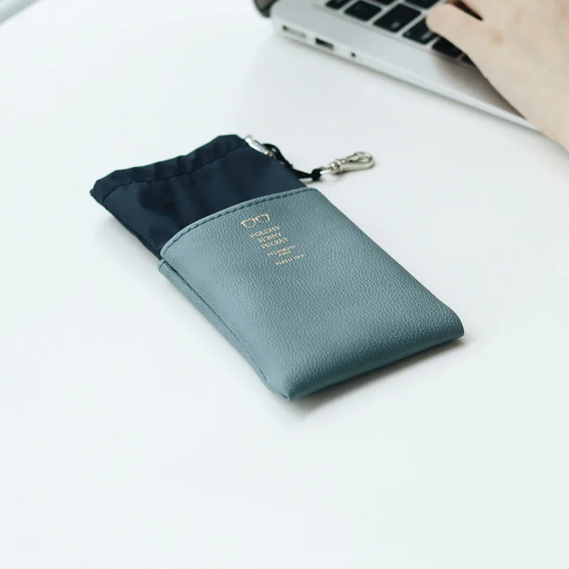 Leather Stitching Glasses Storage Bags Portable Travel Drawing Pocket Phone Polyester Organizers Glass Case Eyewear Accessories (6)