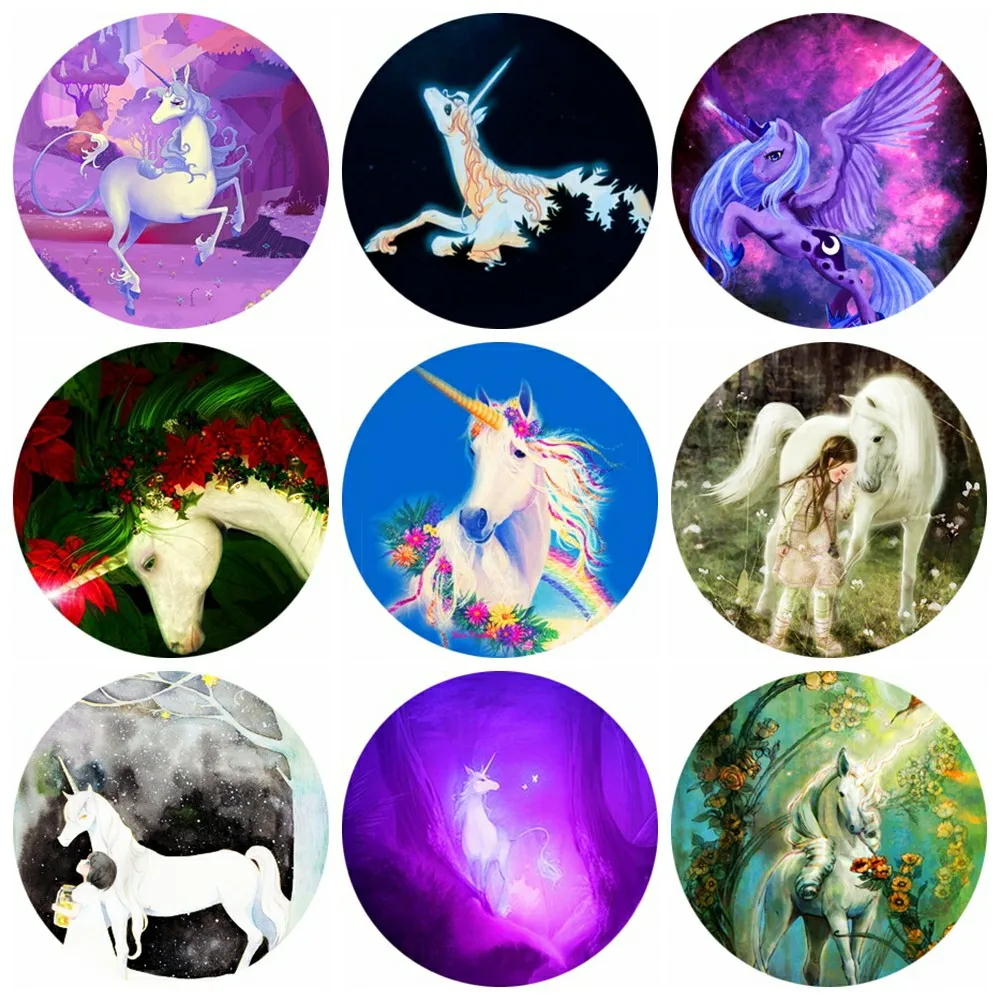 

20pcs 8~30mm Lucky Horse Round Glass Cabochon DIY Jewelry For Pendant Necklace Keychain Z-G1759