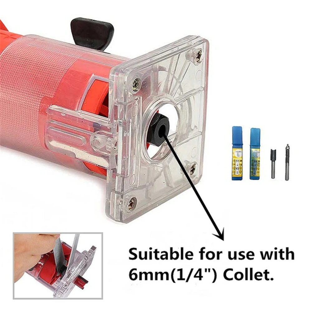 PW инструменты маршрутизатор триммер мм 6,35 мм Электрический деревообрабатывающий триммер пластиковый алюминиевый корпус 580 Вт
