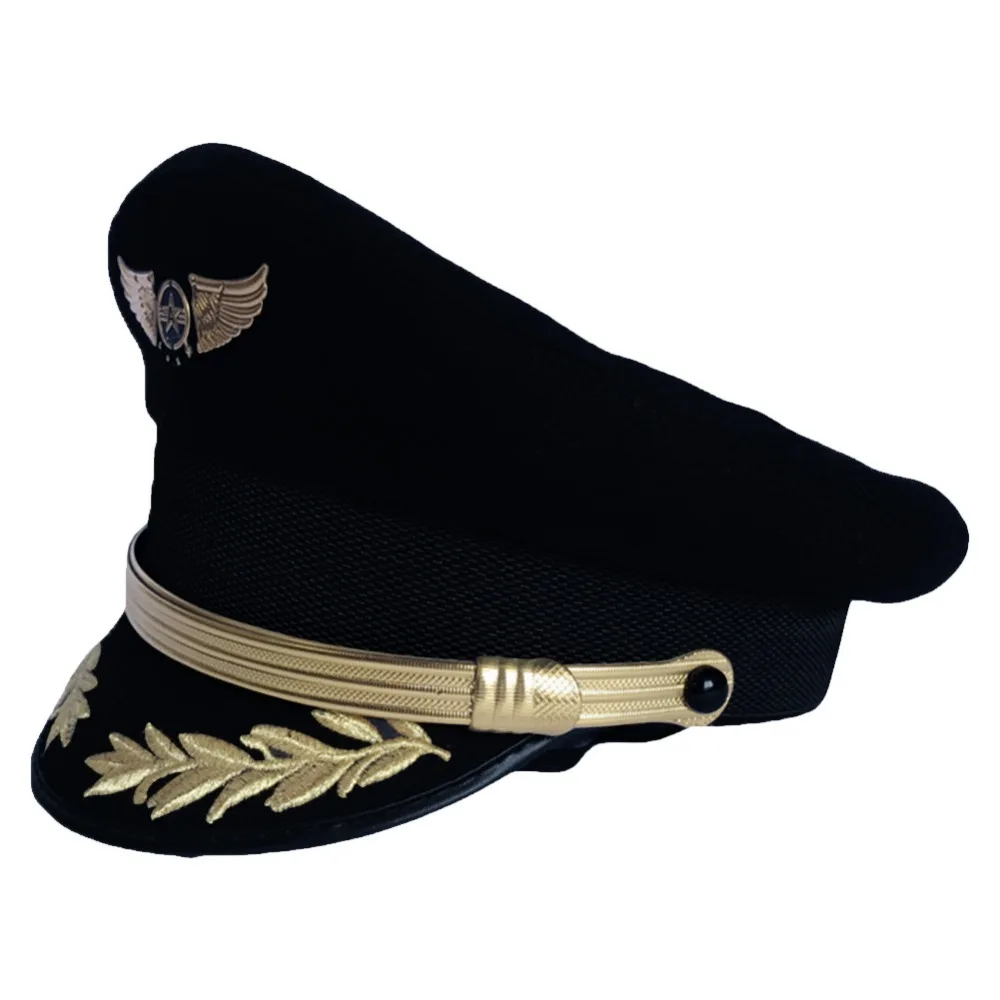 Custom Upscale Pilot Cap Airline Captain Hat Uniform Hat Party Cap Military Hats