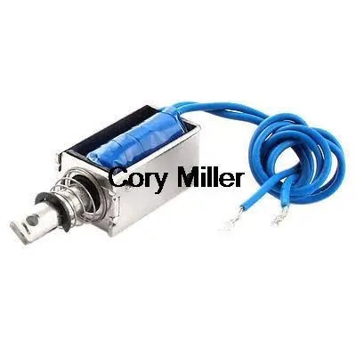 

12V 5A 10mm Stroke 5N Force Wired Spring Plunger DC Solenoid Electromagnet