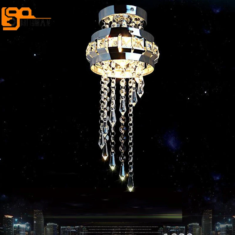 

new arrival luster chandeliers modern LED crystal lamp diameter 16cm small hallway crystal chandelier bar lights