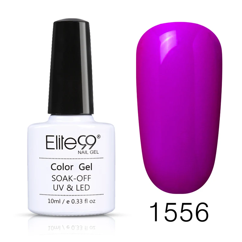 Elite99, 10 мл, чистый цвет, Гель-лак для ногтей, замачиваемый, УФ-гель, светодиодный, лампа, 58 цветов, для дизайна ногтей, клей Vernis, Полупостоянный, грунтовка, гель лак - Цвет: G1556